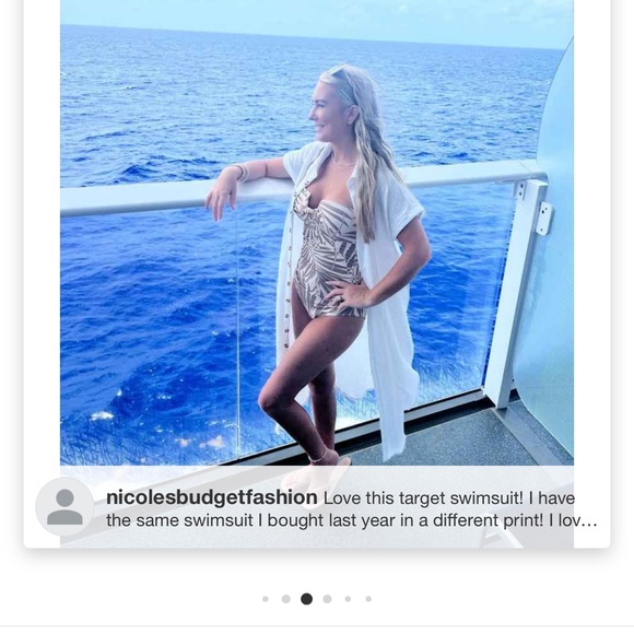 Kona Sol Pique Bandeau Full Coverage One Piece Swimsuit, size L, worn twice - Picture 5 of 5